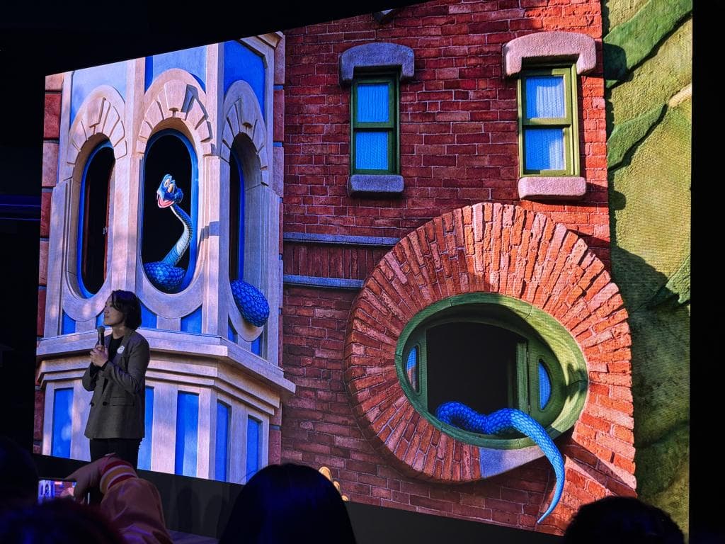 新角色蛇盖瑞在上海迪士尼生活秀中的亮相场景