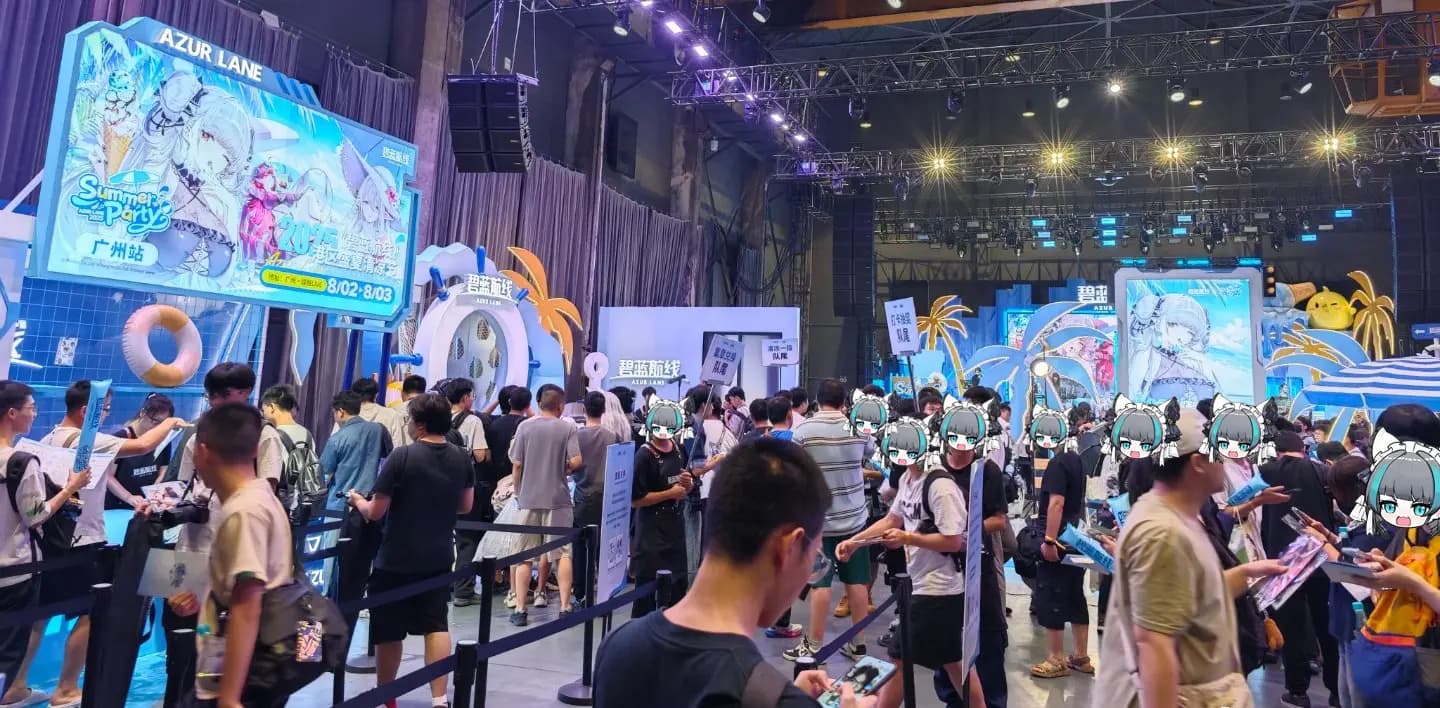 《碧蓝航线》清凉节广州站互动区与摄影区布局图