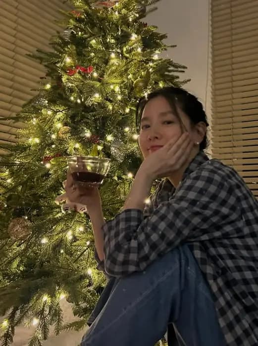 李英爱Instagram圣诞뱅쇼分享照片 家庭幸福日常