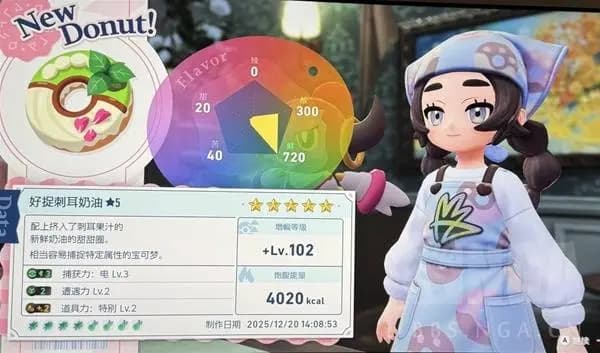 Pokemon Legends Z-A donut benefits infographic showing stable Capture Power 3, Encounter Power 2, and Item Power for evolution items