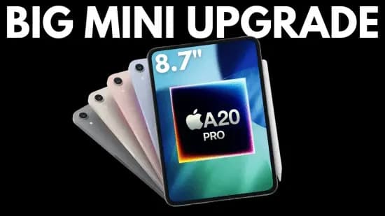 iPad mini 8 搭载 A20 Pro 芯片与 12GB 内存性能配置图