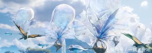 Wind Merchants riding floating creatures in Avatar 3's sky scenes