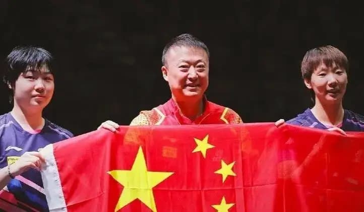 Infographic showing 2028 LA Olympics table tennis gold medal distribution with doubles focus