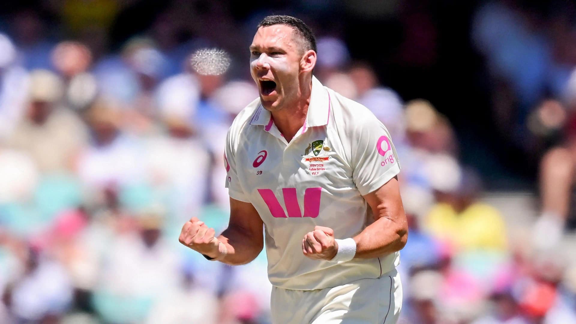 澳洲板球投手斯科特·博兰德比赛画面