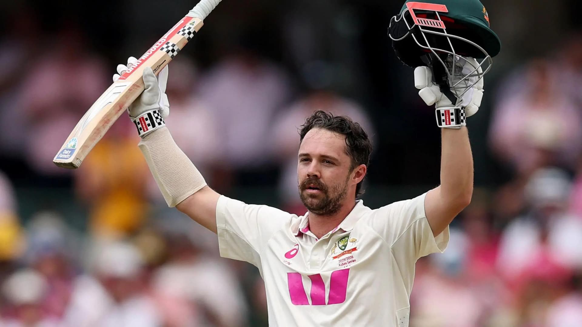 澳洲板球运动员特拉维斯·海德赛场风采