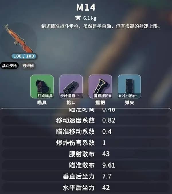 M14步枪精准射击配件搭配