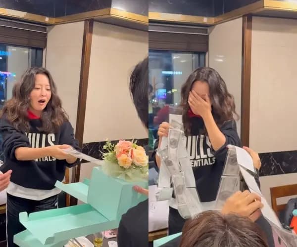 金喜善剧终宴与工作人员吹蜡烛庆功及明星评论截图