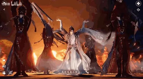 玩家角色在舞台中央表演,国家级舞者在后方伴舞