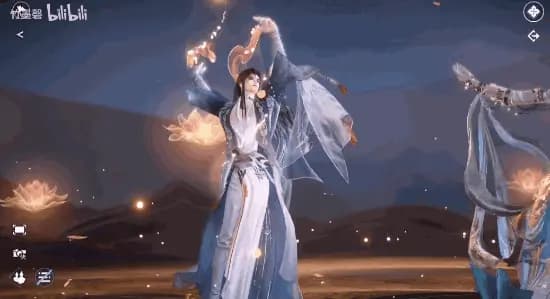 唐诗逸与玩家同台演绎《鸿音》的绚丽舞台特效